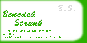 benedek strunk business card